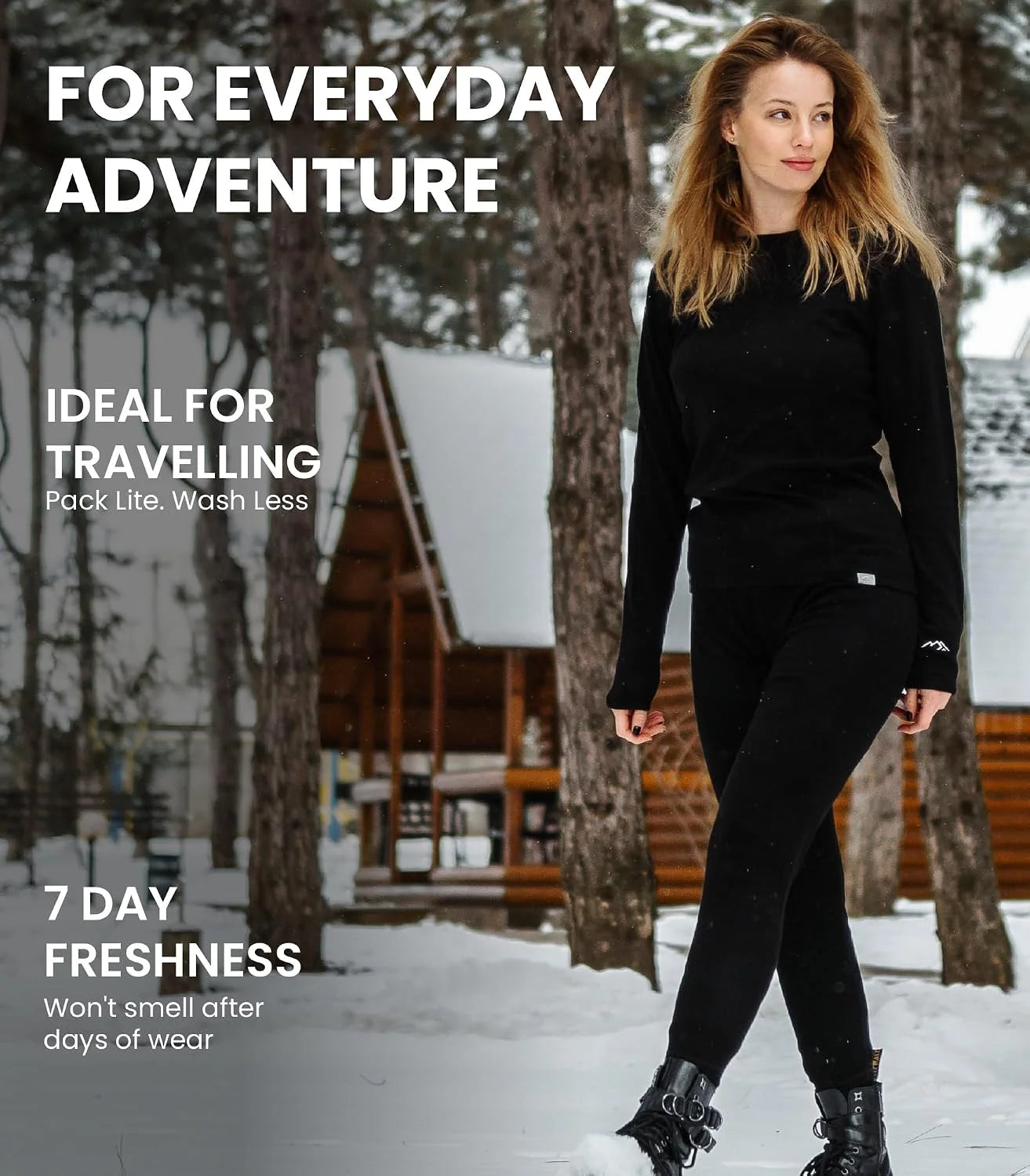 100% Merino Wool Base Layer Women Pants - Thermal Leggings Underwear | Lightweight, Midweight, Heavyweight Base Layer, Breathable Pants, Odor-Resistant, Ideal for Hiking, Skiing, Cold Weather