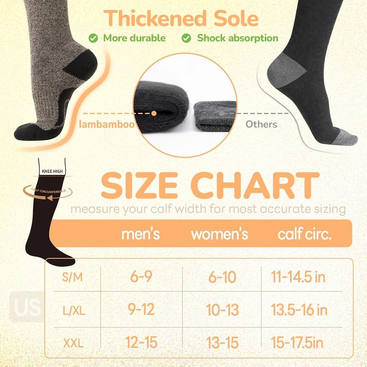 Merino Wool Compression Socks for Women Men 15-20 mmHg for flying