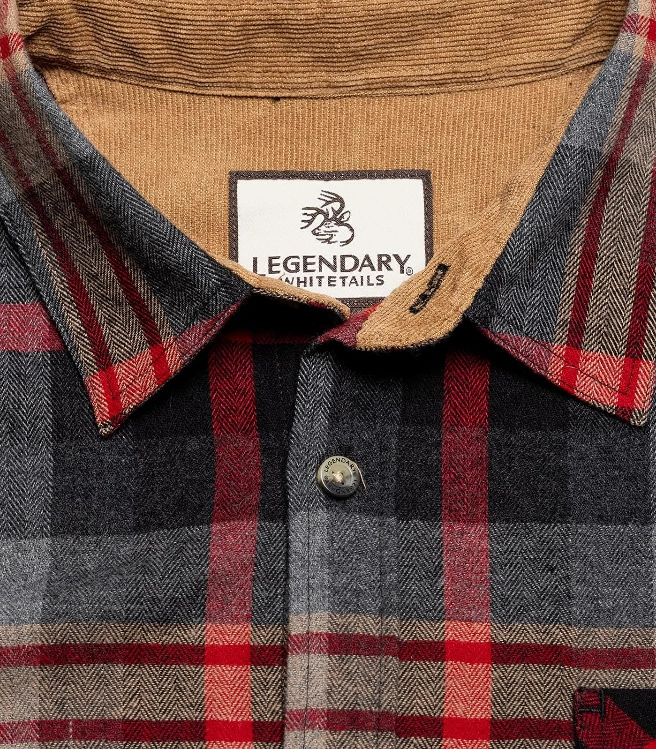 Legendary Whitetails Mens Flannel Long Sleeve Button Down 100% Cotton Shirt
