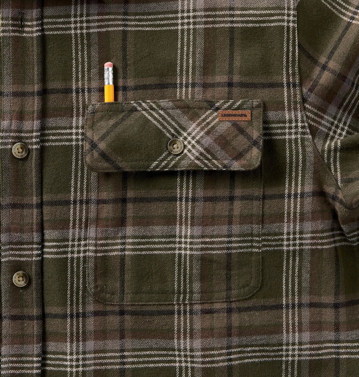 Legendary Whitetails Mens Flannel Long Sleeve Button Down 100% Cotton Shirt