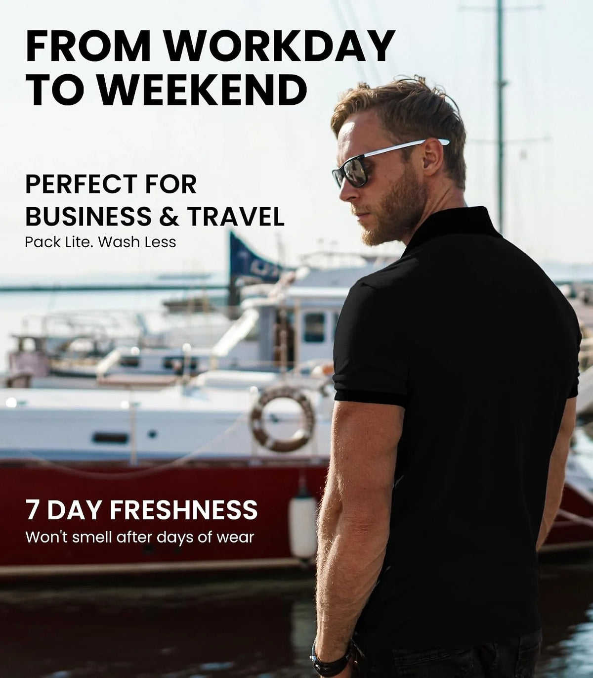100% Merino Wool Polo Shirt Men - Short & Long Sleeve Shirt Base Later