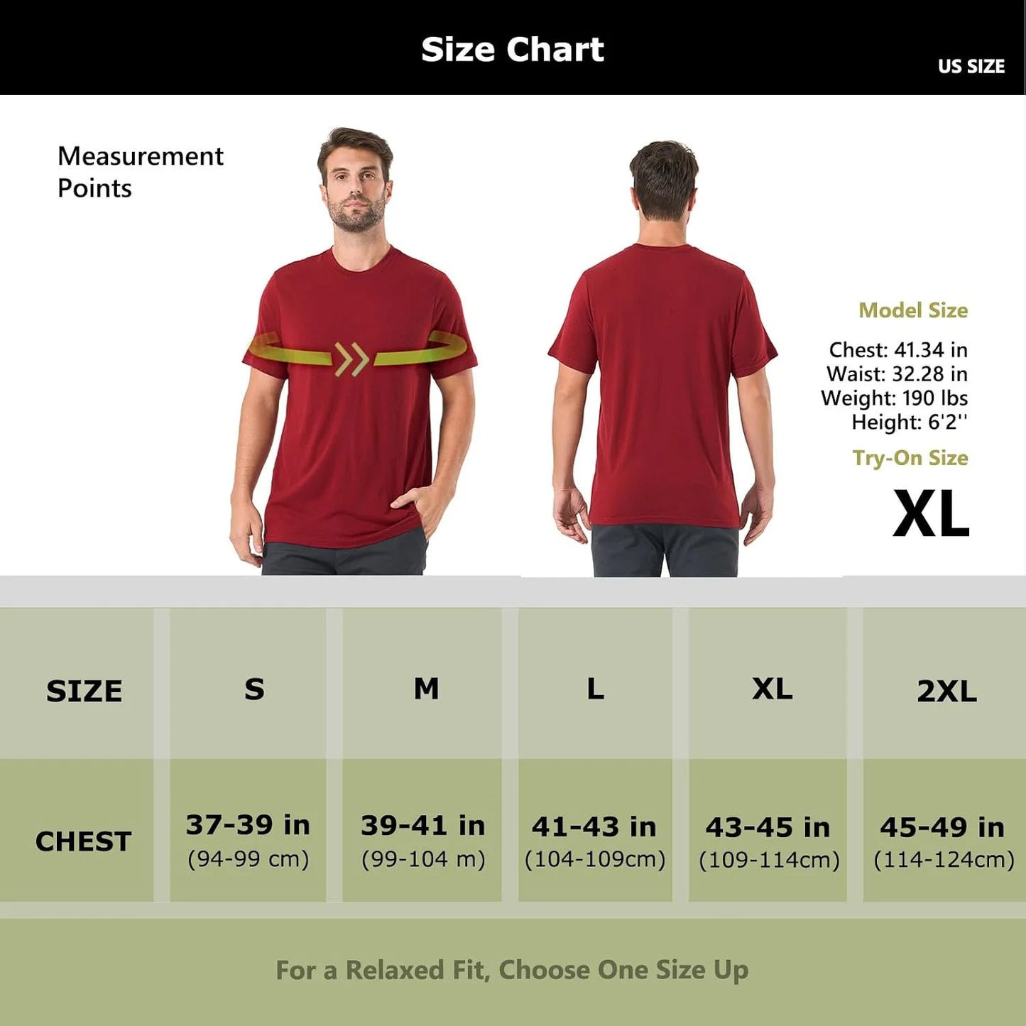 Merino Protect 100% Merino Wool T Shirts for Men Odor Resistance Base Layer Hiking Travel T-Shirt Soft Undershirt