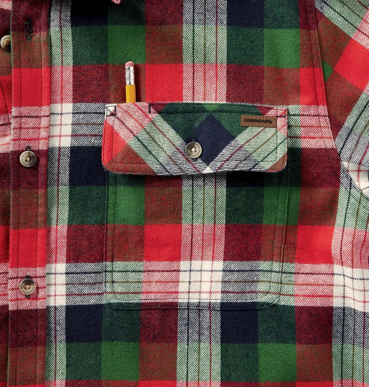 Legendary Whitetails Mens Flannel Long Sleeve Button Down 100% Cotton Shirt