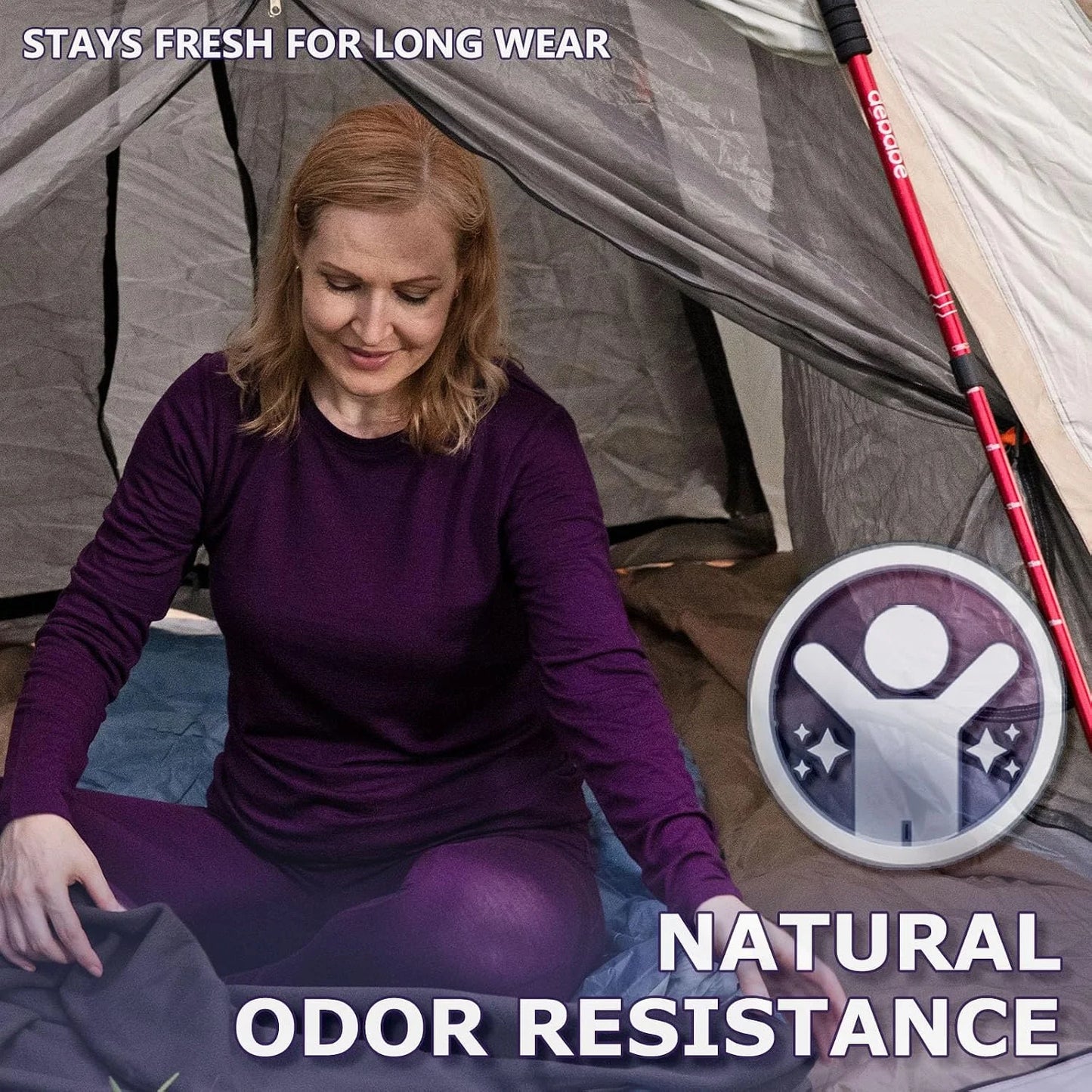 100% Merino Wool Base Layer Women Soft Thermal Long Sleeve Everyday Shirt | 17.5mic Soft, Comfort for Travel, Hiking, Odor-Resistant, Moisture Wicking, Warmth Versatile Layering, Everyday Wear
