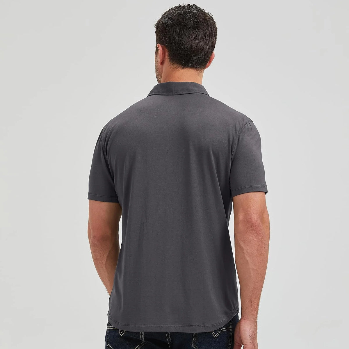 netdraw Men's Ultra Soft Bamboo Viscose Polo Curved Hem S-3XL