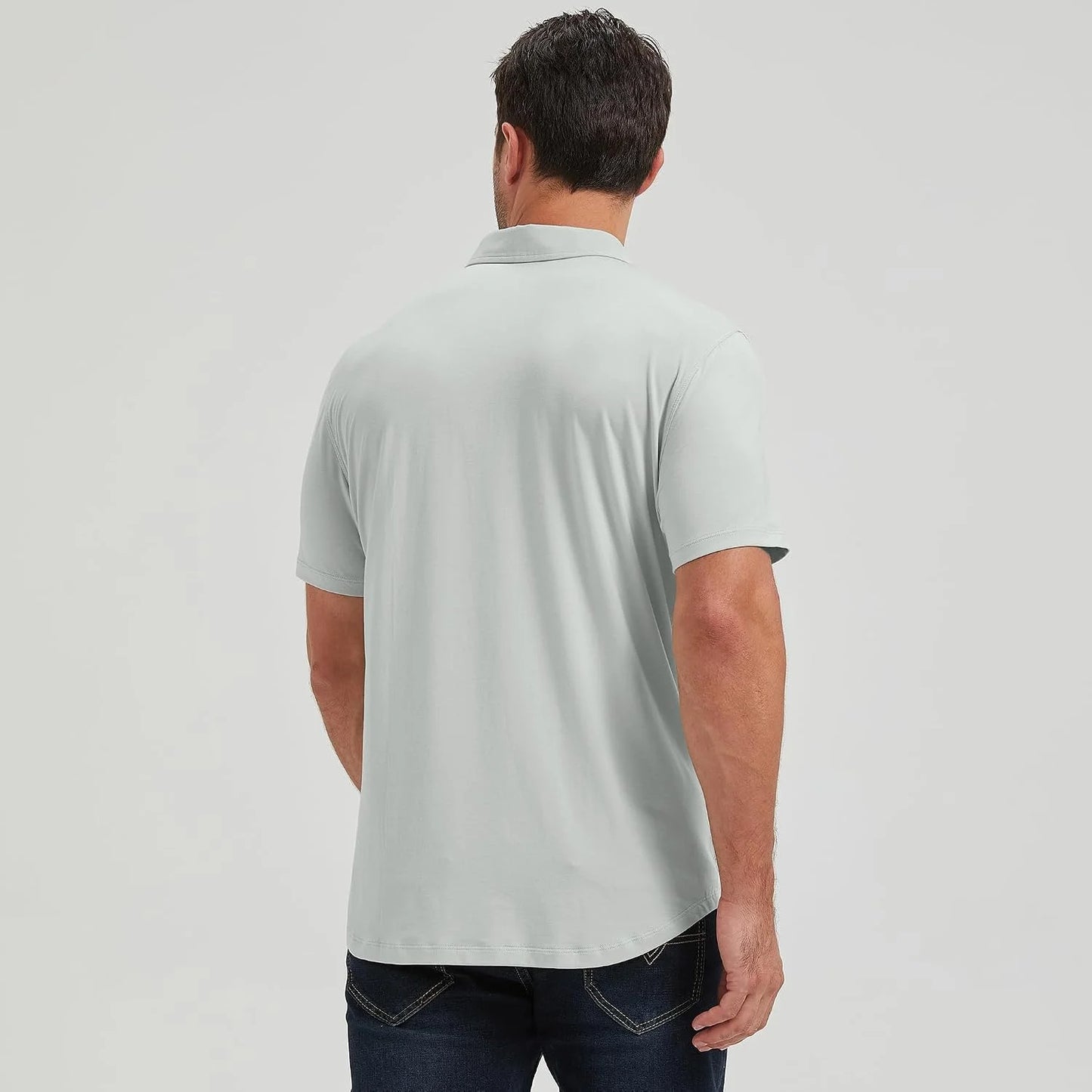 netdraw Men's Ultra Soft Bamboo Viscose Polo Curved Hem S-3XL
