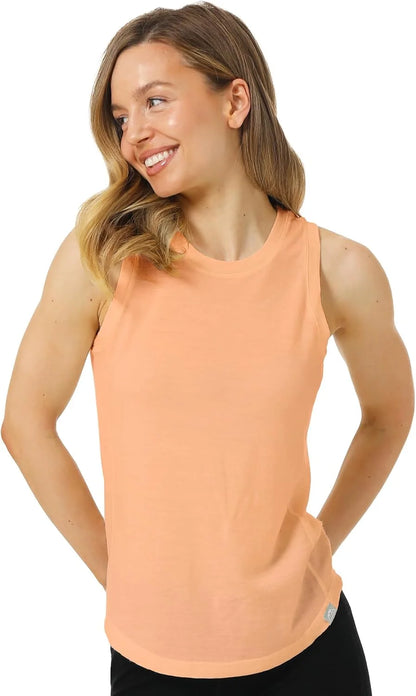 100% Merino Wool Tank Top Women - Active Sleeveless Undershirt Base Layer | Lightweight, Breathable Merino Wool Thermal, Naturally Anti-Odor, Moisture-Wicking Basic Top, Ideal for Hiking, Travel