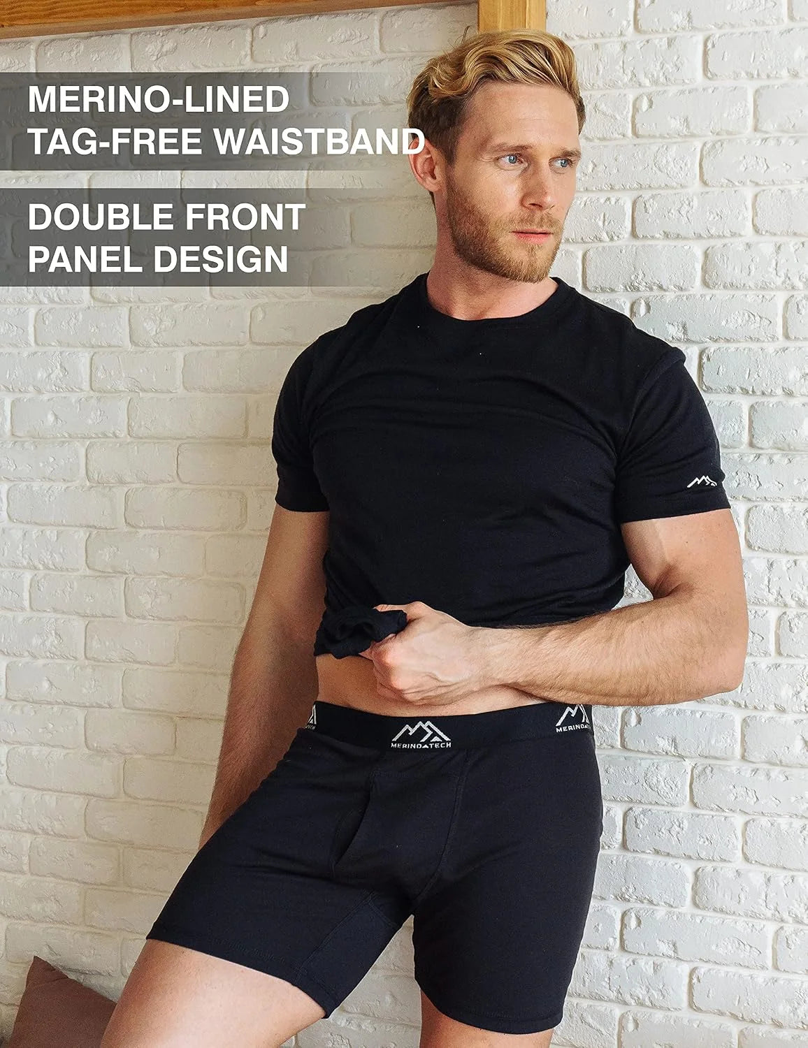 100% Merino Wool Underwear Mens - 1-2 Pack Boxer Briefs for Men 17.5um