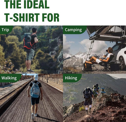 Merino Protect 100% Merino Wool T Shirts for Men Odor Resistance Base Layer Hiking Travel T-Shirt Soft Undershirt