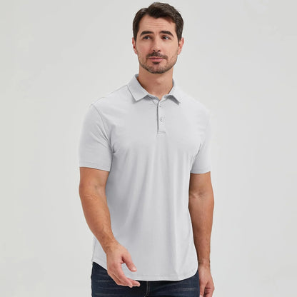 netdraw Men's Ultra Soft Bamboo Viscose Polo Curved Hem S-3XL