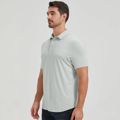 netdraw Men's Ultra Soft Bamboo Viscose Polo Curved Hem S-3XL