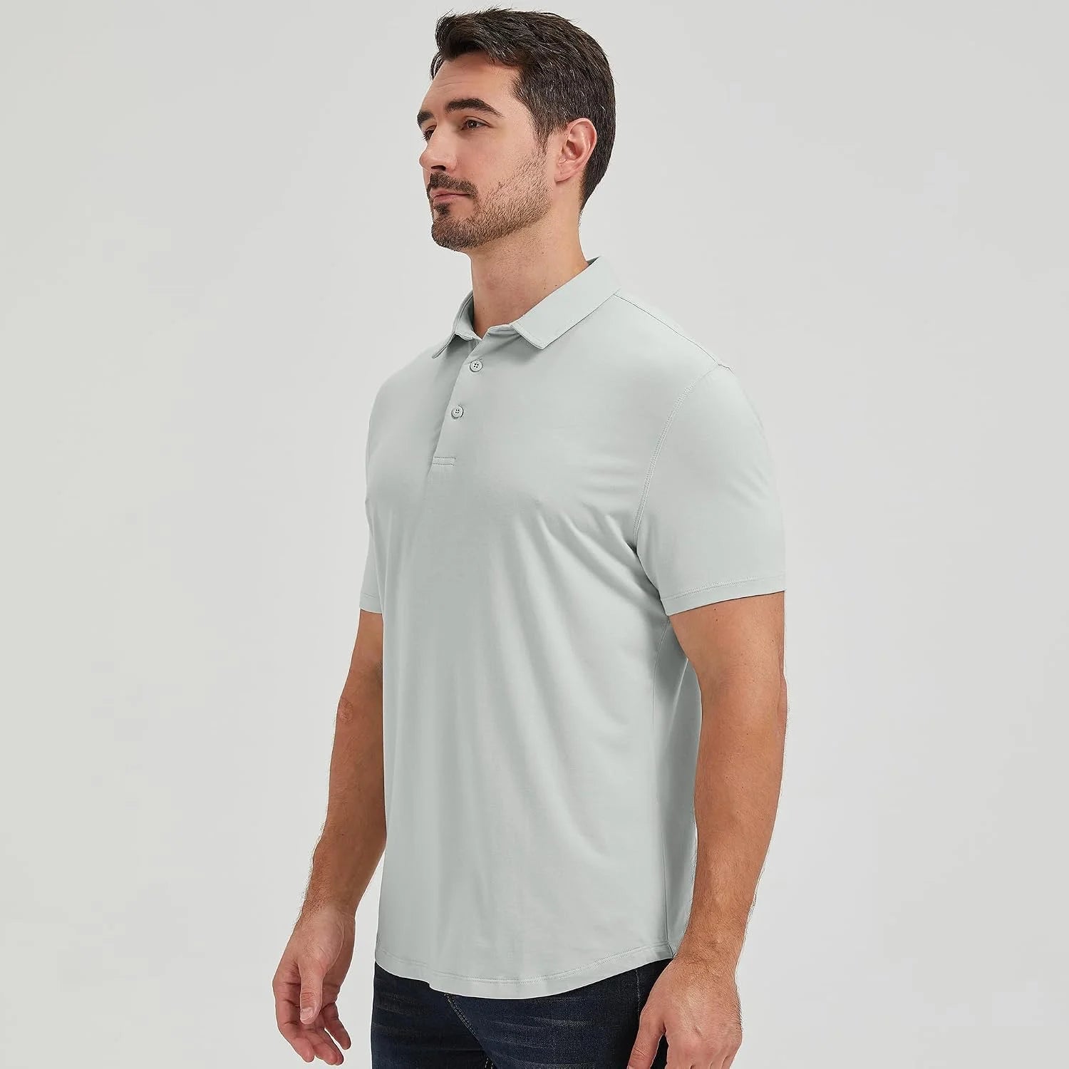 netdraw Men's Ultra Soft Bamboo Viscose Polo Curved Hem S-3XL