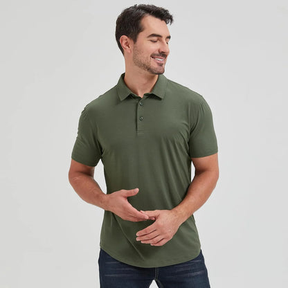 netdraw Men's Ultra Soft Bamboo Viscose Polo Curved Hem S-3XL