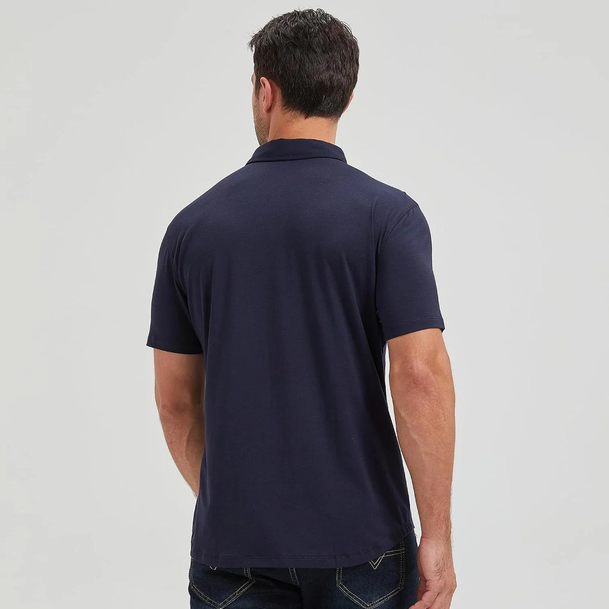netdraw Men's Ultra Soft Bamboo Viscose Polo Curved Hem S-3XL