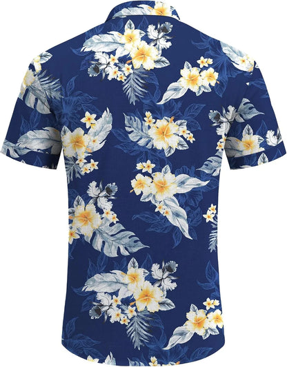 COOFANDY Men's Linen Shirts Short Sleeve Casual Shirts Button Down Shirt for Men Beach Summer Wedding Shirt