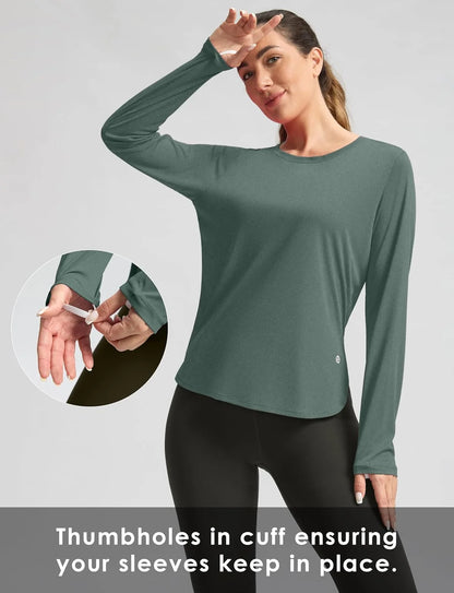 G Gradual Women's Sun Shirts UPF 50+ Long Sleeve Workout Hiking Tops