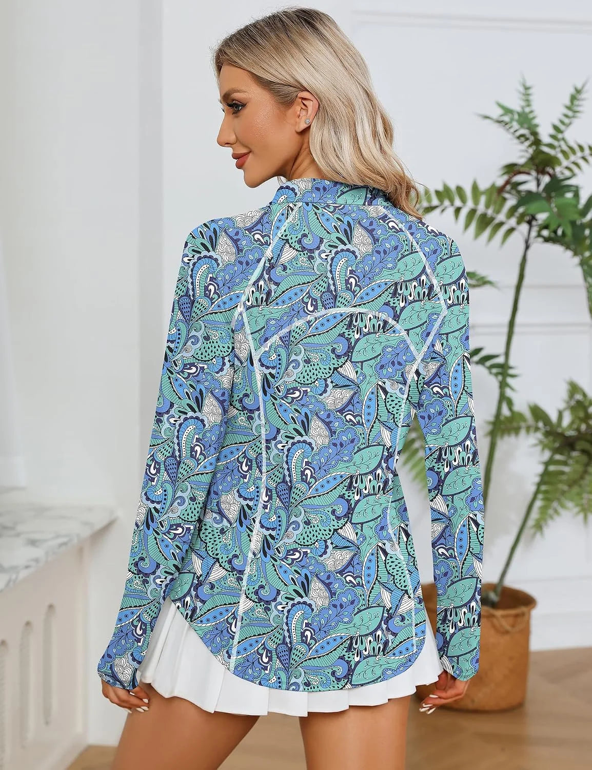 LOMON Women Long Sleeve Shirts Sun Protection 1/4 Zip Summer Quick Dry Hiking Shirts Quarter Zip Pullover for Women