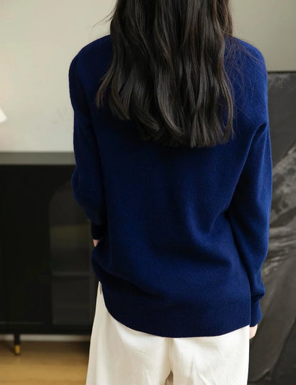 Chanyarn Women's 100% Merino Wool 2025 Fall Winter First-Line Ready to Wear Long Sleeve Seamless Knit Crewneck Sweater
