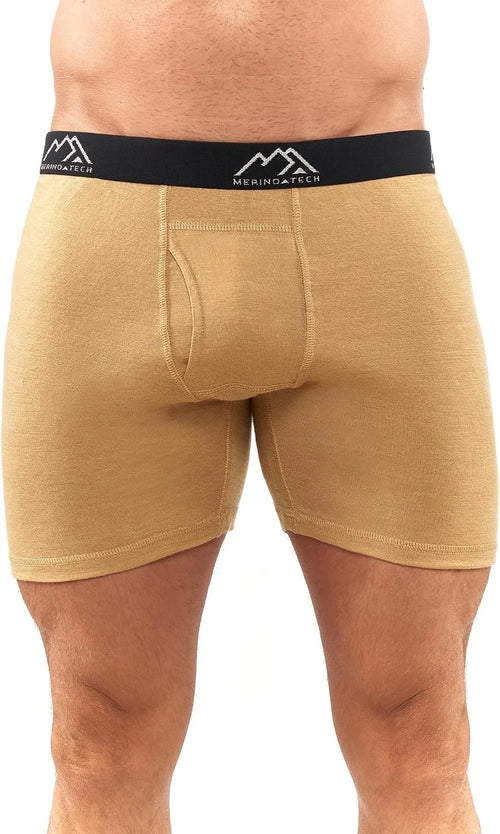 100% Merino Wool Underwear Mens - 1-2 Pack Boxer Briefs for Men 17.5um | Soft, Non-Itchy, Moisture wicking, Breathable 190 GSM Thermal Underwear, Cooling, Odor-Resistant Men's Wool Base Layer