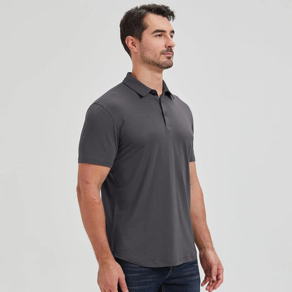 netdraw Men's Ultra Soft Bamboo Viscose Polo Curved Hem S-3XL