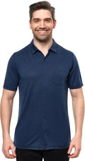 100% Merino Wool Button Up Shirt Men - Long & Short Sleeve Breathable
