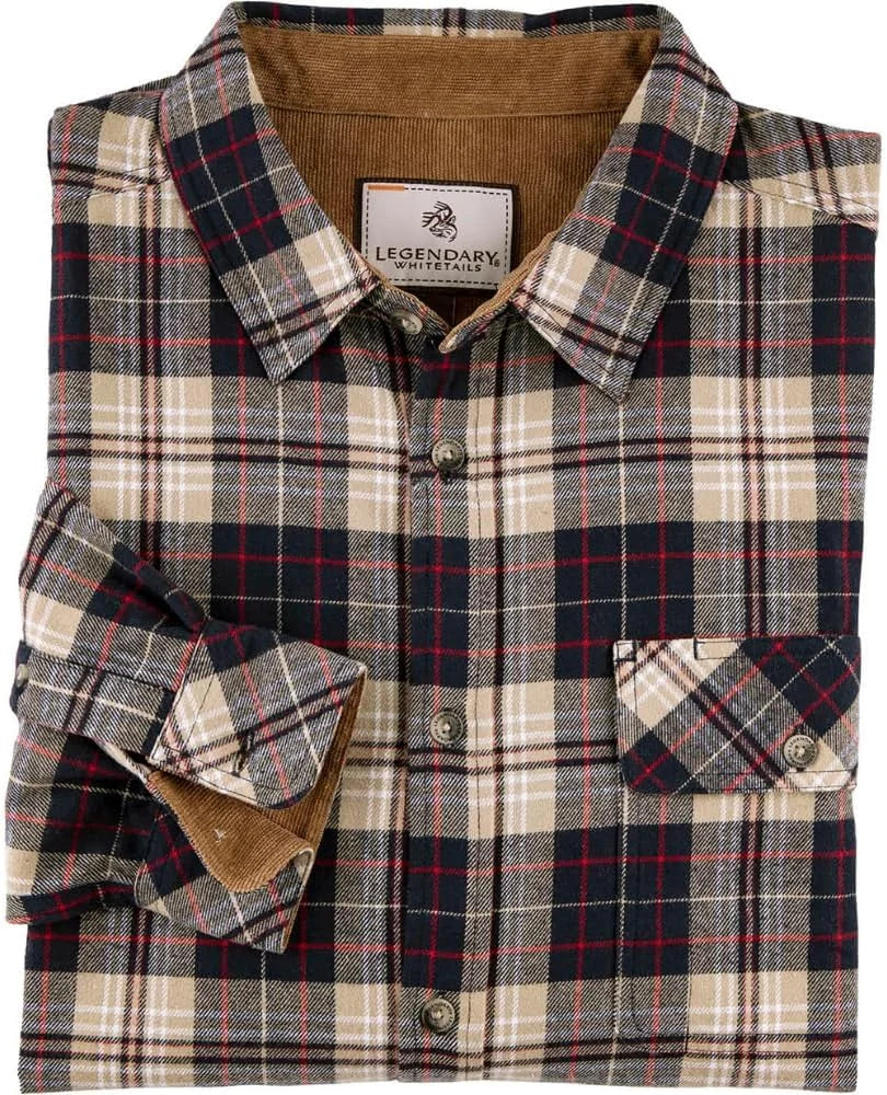 Legendary Whitetails Mens Flannel Long Sleeve Button Down 100% Cotton Shirt
