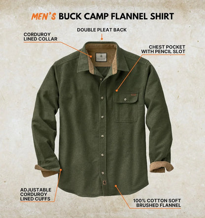 Legendary Whitetails Mens Flannel Long Sleeve Button Down 100% Cotton Shirt