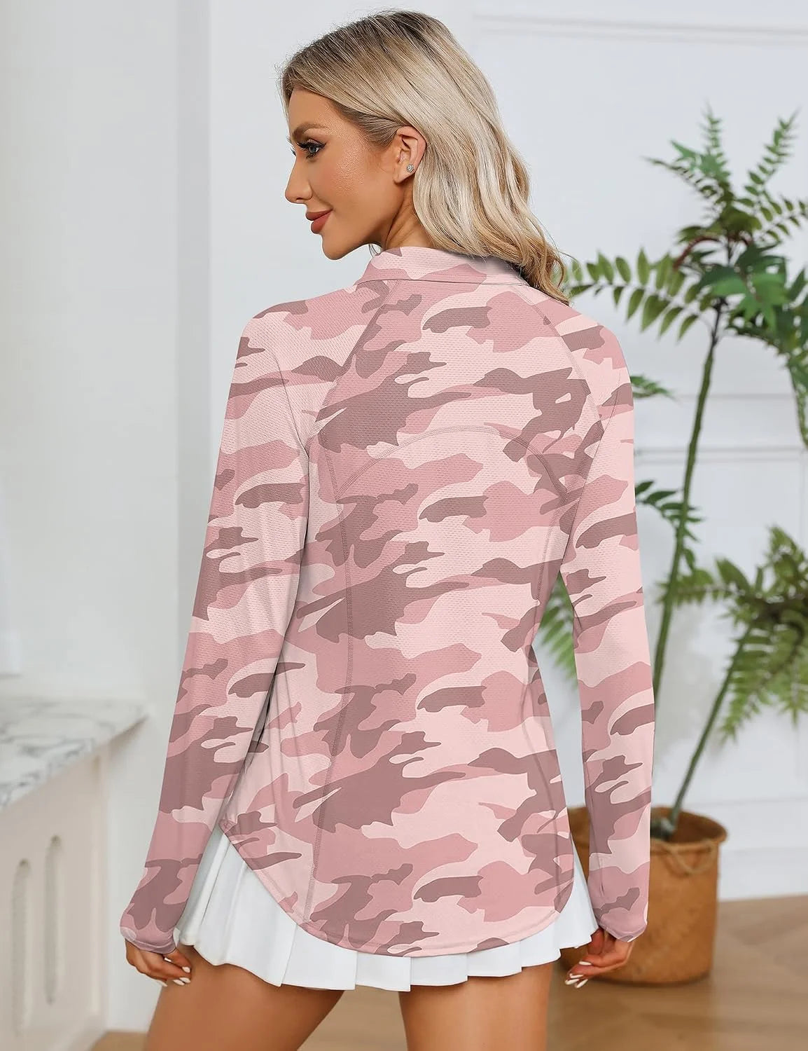 LOMON Women Long Sleeve Shirts Sun Protection 1/4 Zip Summer Quick Dry Hiking Shirts Quarter Zip Pullover for Women