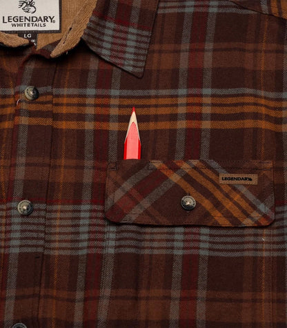 Legendary Whitetails Mens Flannel Long Sleeve Button Down 100% Cotton Shirt