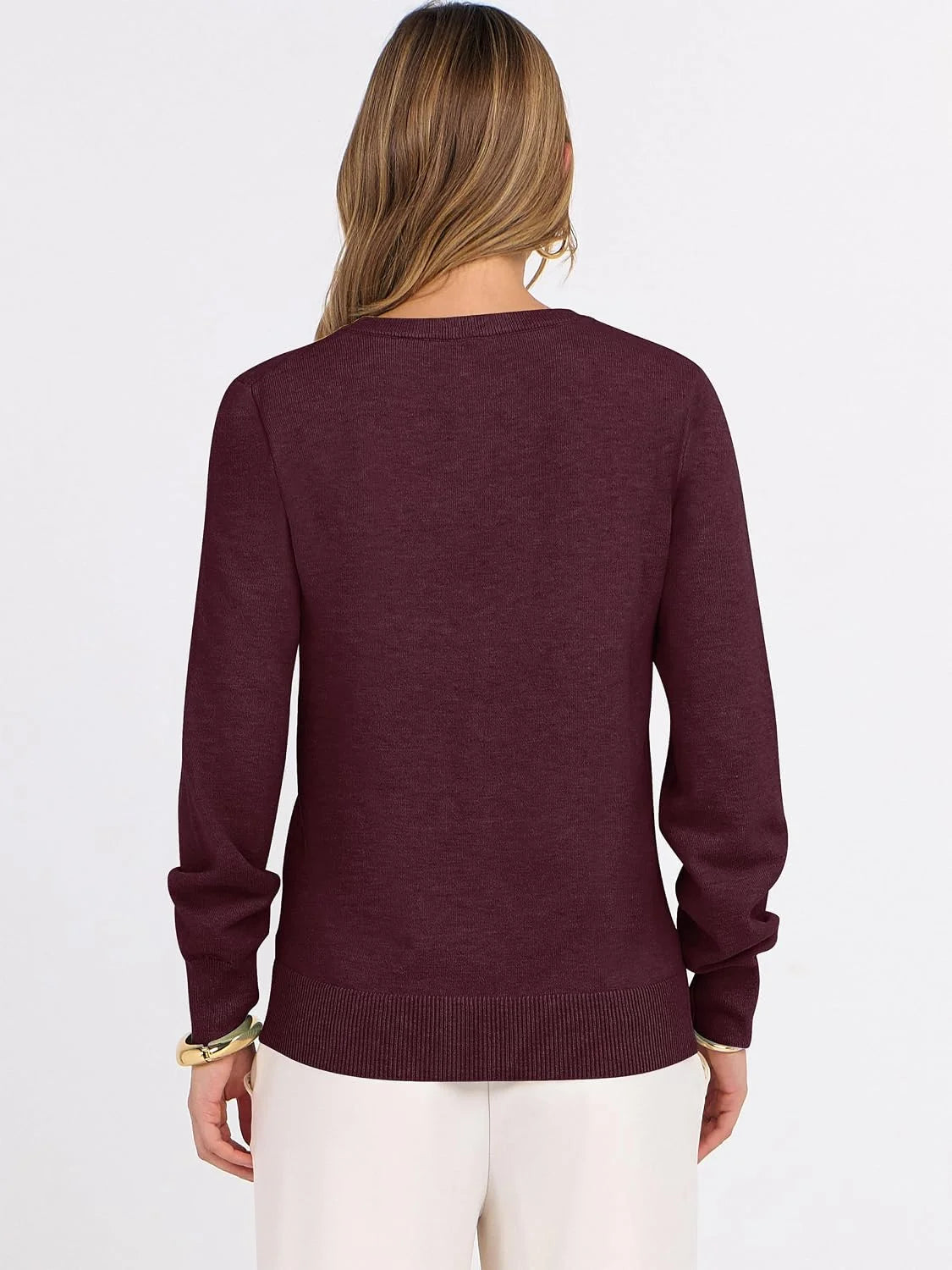 ANRABESS Women’s Fall Long Sleeve V Neck Light Sweaters
