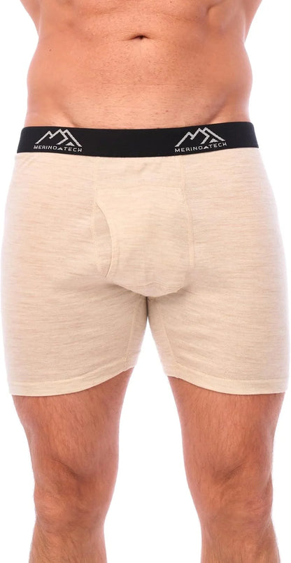 100% Merino Wool Underwear Mens - 1-2 Pack Boxer Briefs for Men 17.5um
