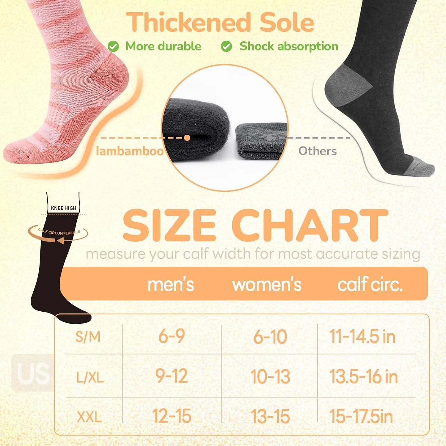 Merino Wool Compression Socks for Women Men 15-20 mmHg for flying