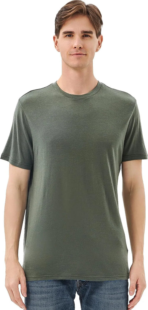 Merino Protect 100% Merino Wool T Shirts for Men Odor Resistance Base Layer Hiking Travel T-Shirt Soft Undershirt