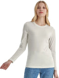 100% Merino Wool Base Layer Women Soft Thermal Long Sleeve Everyday Shirt