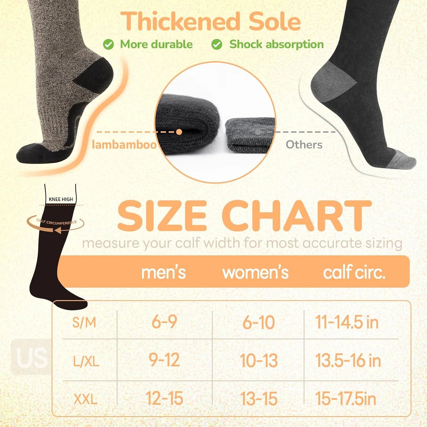 Merino Wool Compression Socks for Women Men 15-20 mmHg for flying