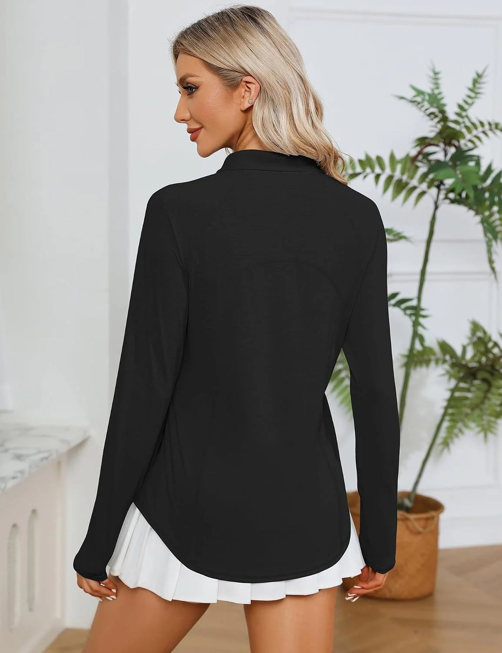 LOMON Women Long Sleeve Shirts Sun Protection 1/4 Zip Summer Quick Dry Hiking Shirts Quarter Zip Pullover for Women