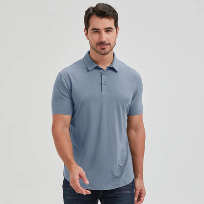 netdraw Men's Ultra Soft Bamboo Viscose Polo Curved Hem S-3XL