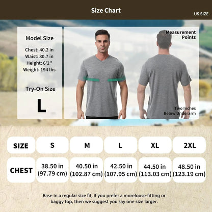 Merino Protect 100% Merino Wool V-Neck T Shirts for Men Odor Resistance Base Layer Hiking Travel T-Shirt Soft Undershirt