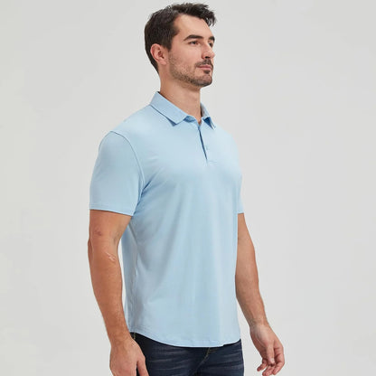 netdraw Men's Ultra Soft Bamboo Viscose Polo Curved Hem S-3XL