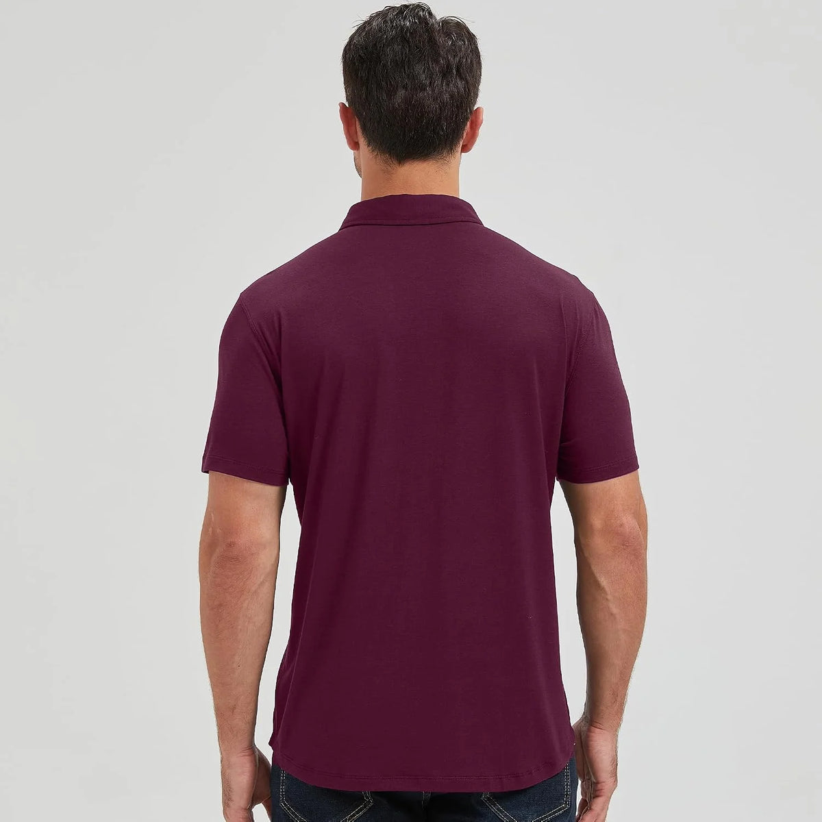 netdraw Men's Ultra Soft Bamboo Viscose Polo Curved Hem S-3XL