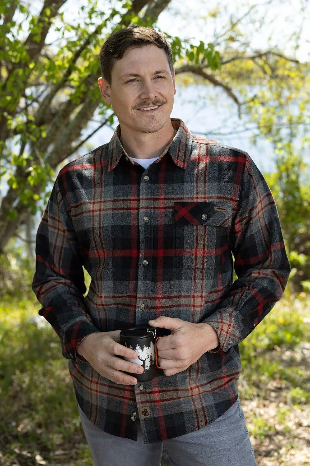 Legendary Whitetails Mens Flannel Long Sleeve Button Down 100% Cotton Shirt