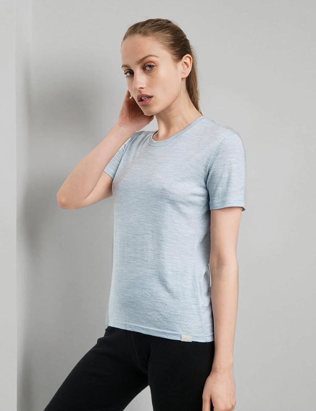 100% Merino Wool Shirt Women - Short Sleeve Tee Base Layer Top Undershirt