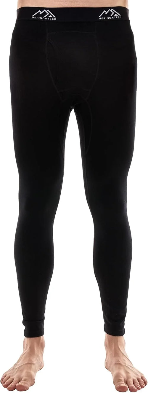 100% Merino Wool Base Layer Mens Long Johns - Thermal Underwear Bottoms