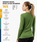100% Merino Wool Base Layer Women - Long Sleeve Thermal Shirt with Socks