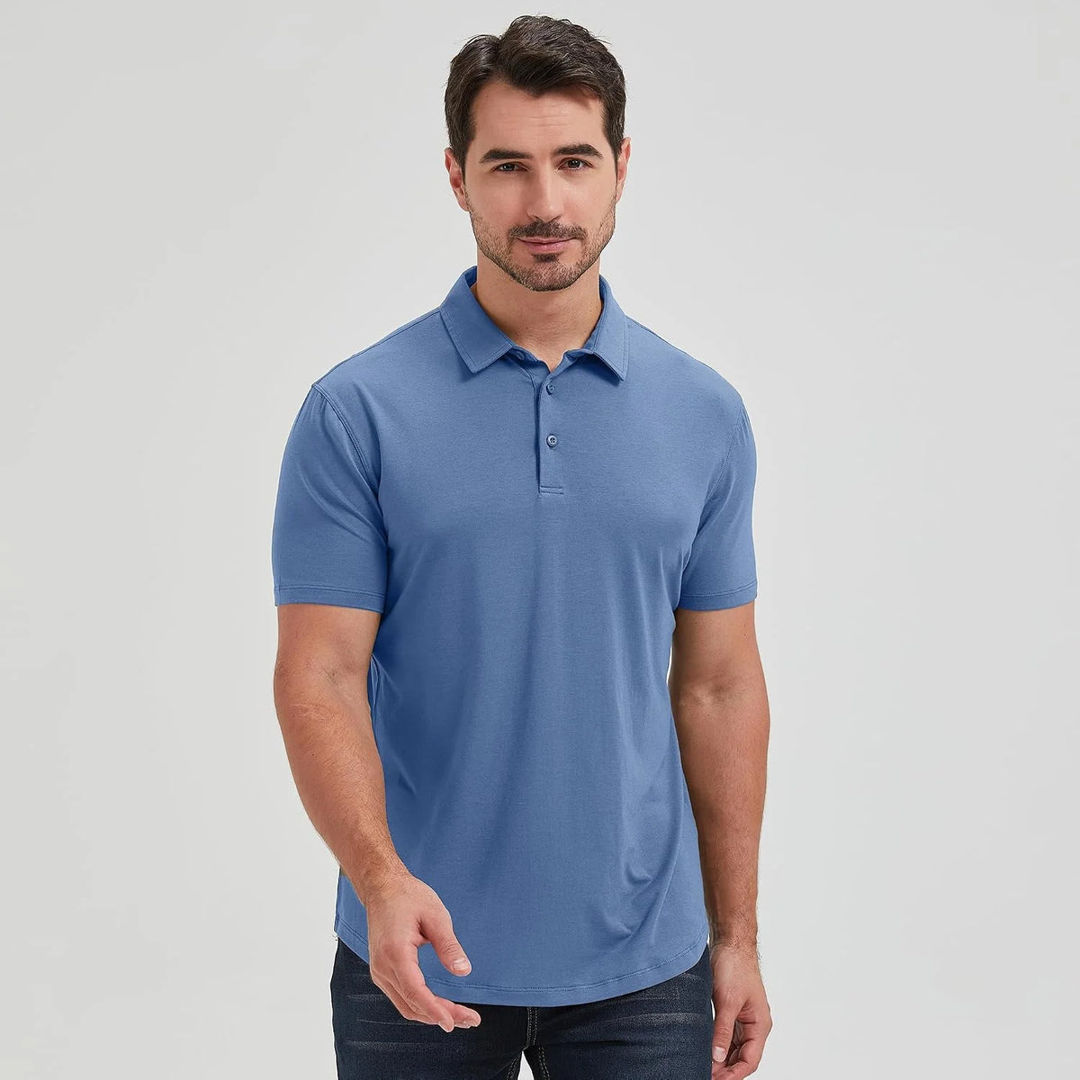 netdraw Men's Ultra Soft Bamboo Viscose Polo Curved Hem S-3XL