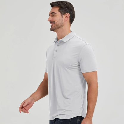 netdraw Men's Ultra Soft Bamboo Viscose Polo Curved Hem S-3XL