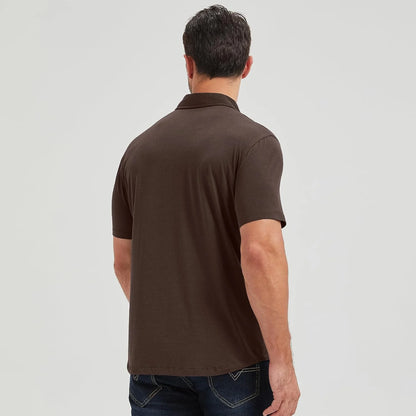 netdraw Men's Ultra Soft Bamboo Viscose Polo Curved Hem S-3XL