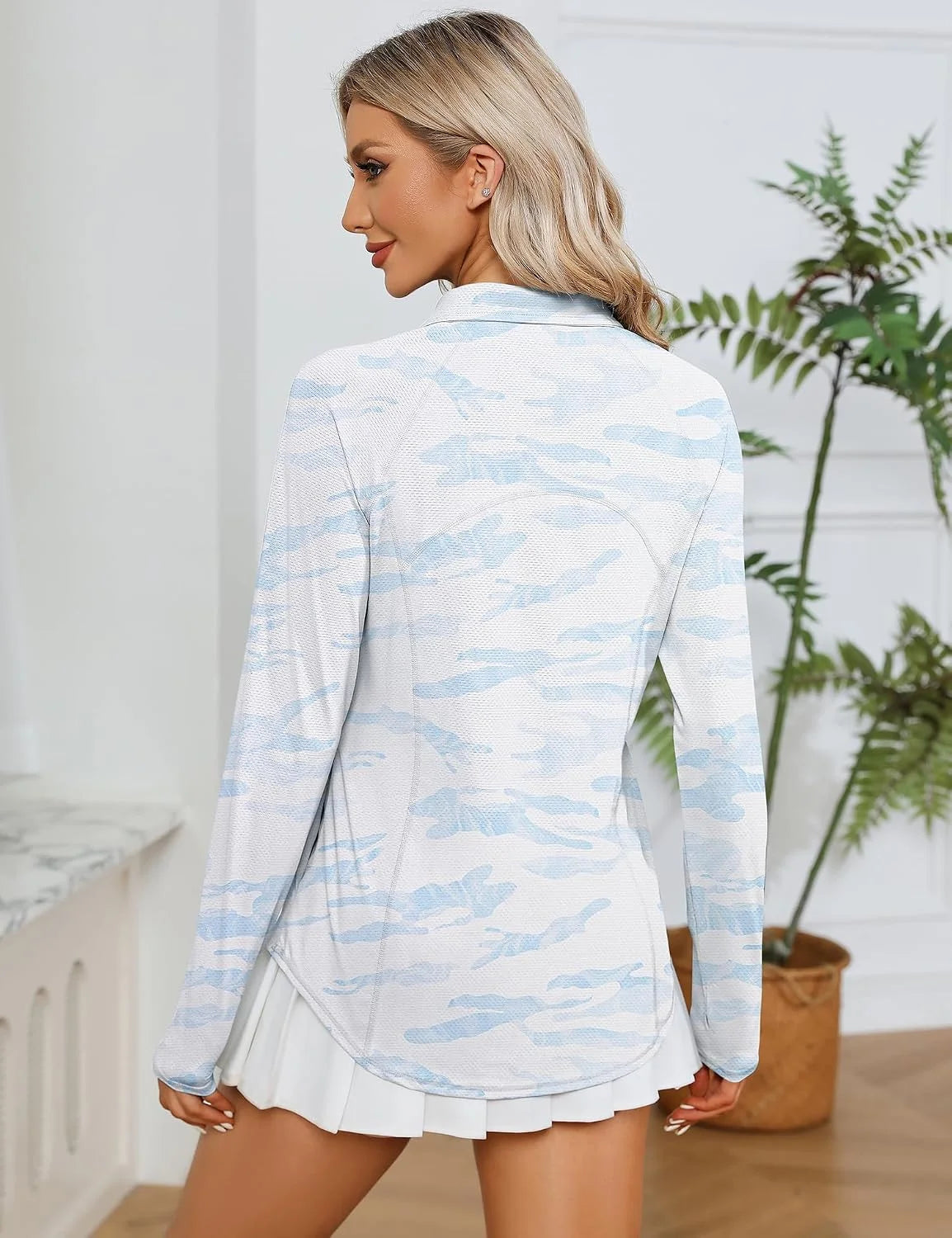 LOMON Women Long Sleeve Shirts Sun Protection 1/4 Zip Summer Quick Dry Hiking Shirts Quarter Zip Pullover for Women