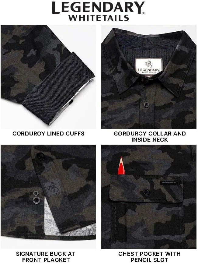 Legendary Whitetails Mens Flannel Long Sleeve Button Down 100% Cotton Shirt