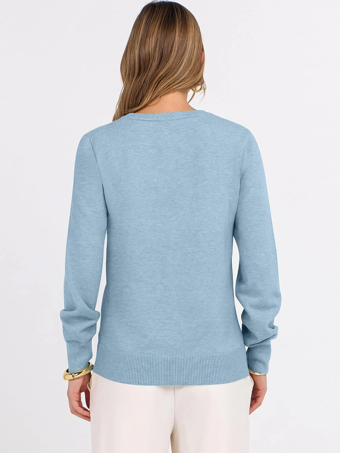 ANRABESS Women’s Fall Long Sleeve V Neck Light Sweaters